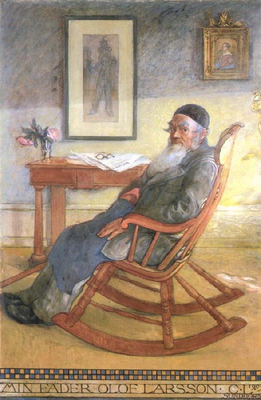 Carl Larsson My Father,Olof Larsson Sweden oil painting art